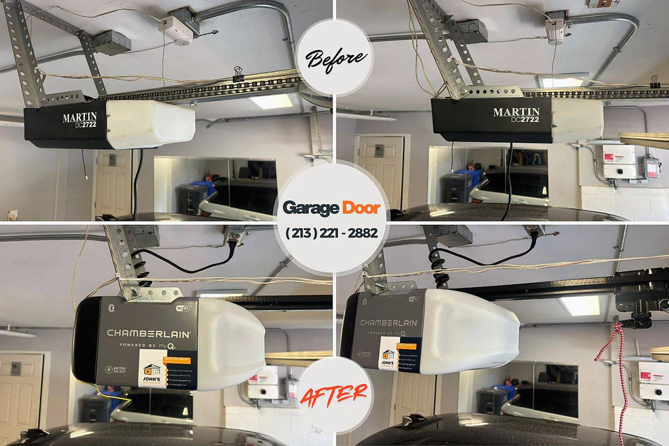 Before and after: garage door repair Cando, ND